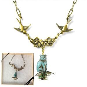 New Fairyland: Go Away Cat Vintage style NoMonet Necklace